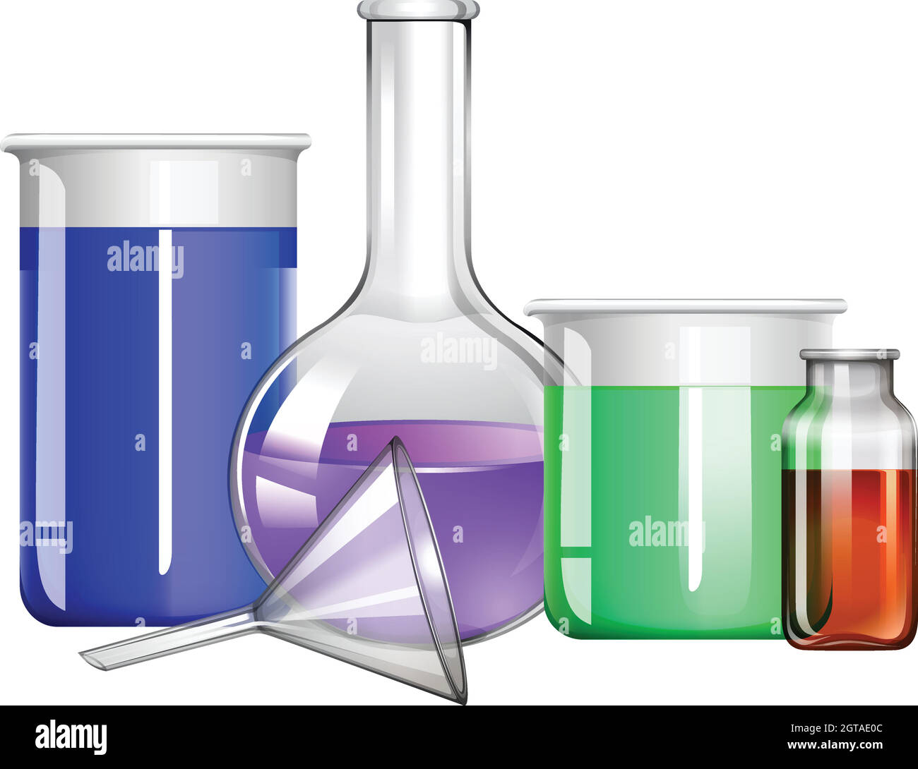 Glass containers with liquid inside Stock Vector Image & Art Alamy