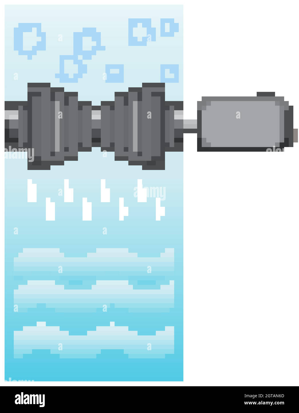 Diagram showing water pump system Stock Vector