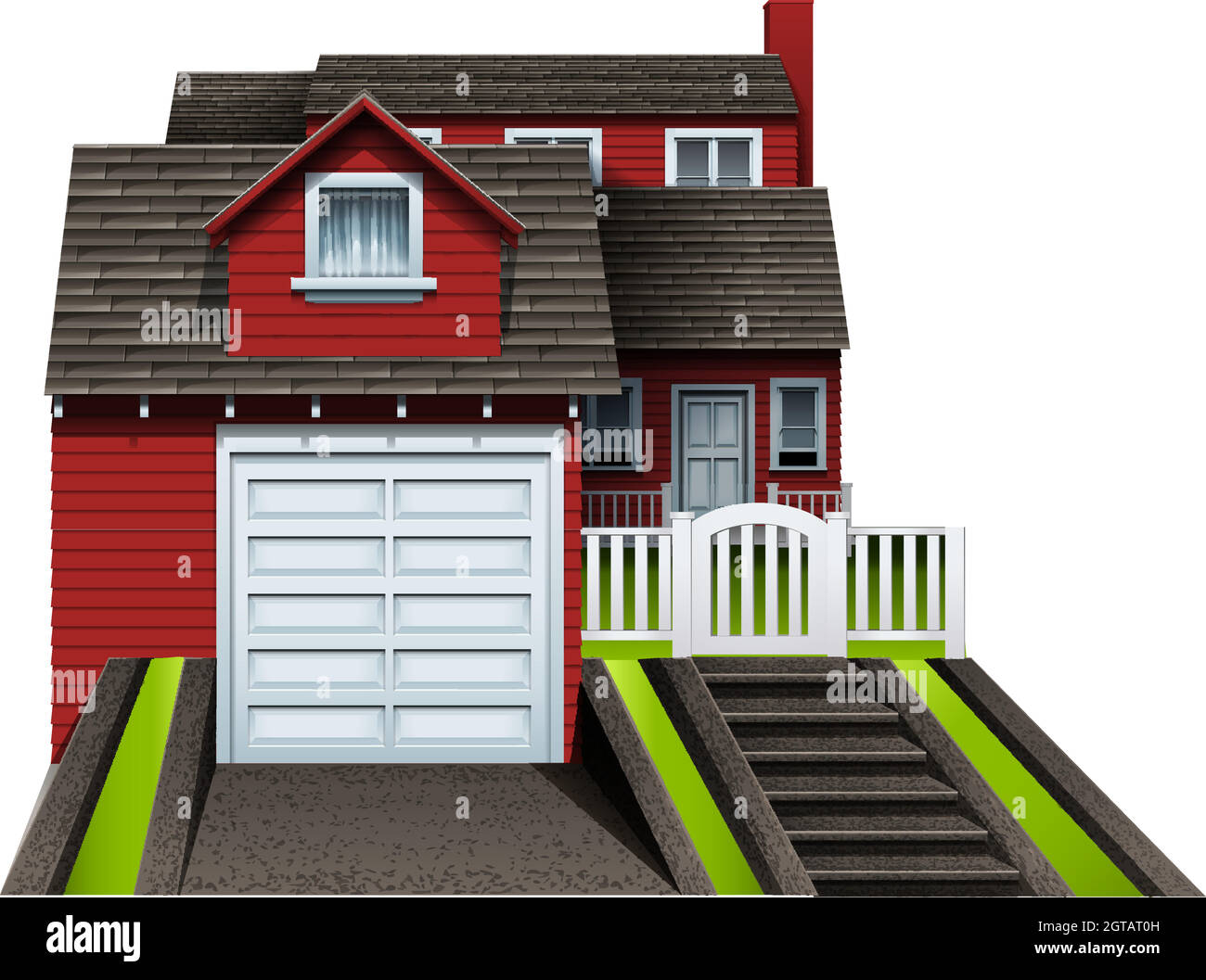 A beautiful concrete house Stock Vector Image & Art Alamy