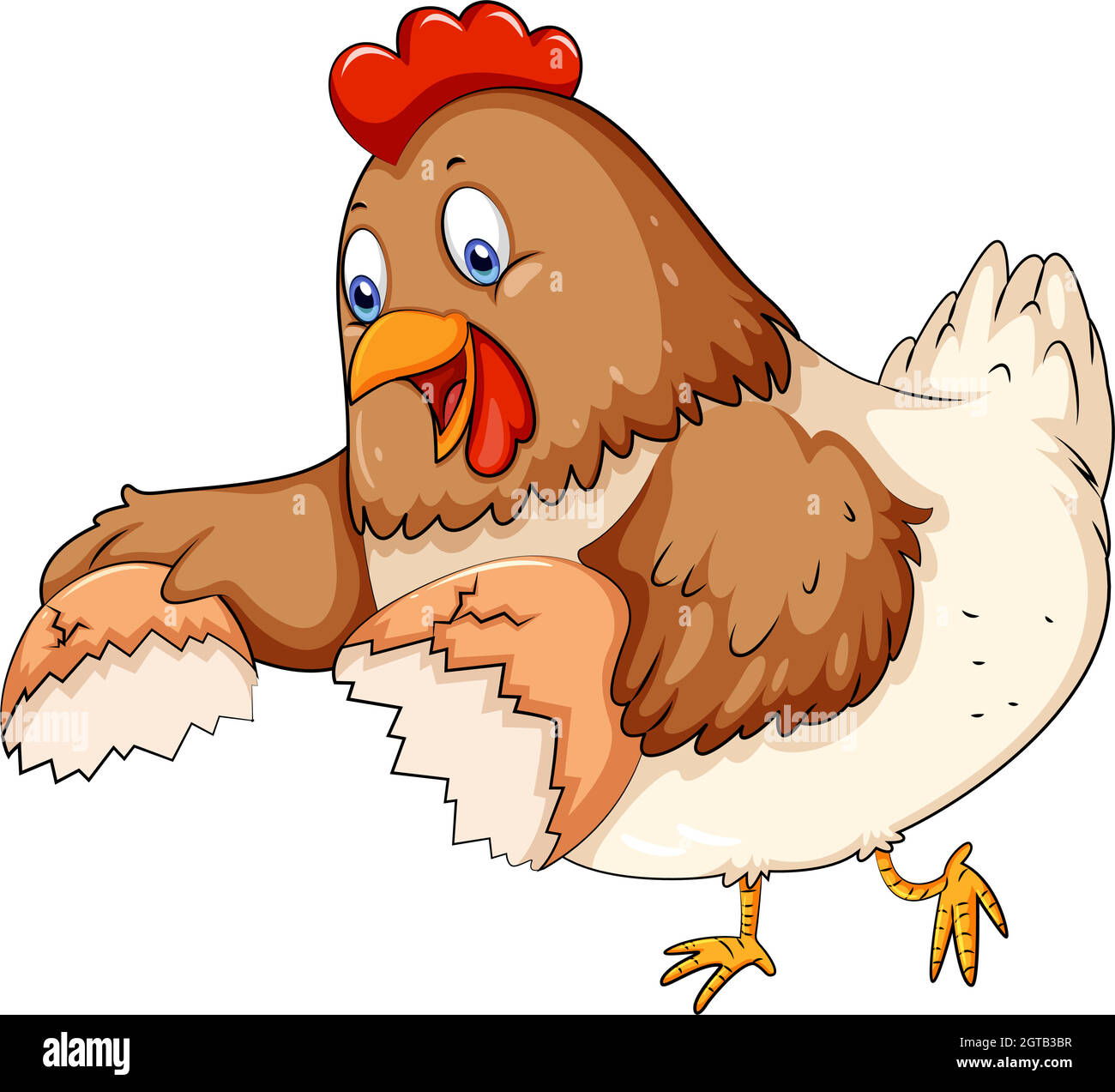 Rooster chicken hen clipart Cut Out Stock Images & Pictures - Alamy
