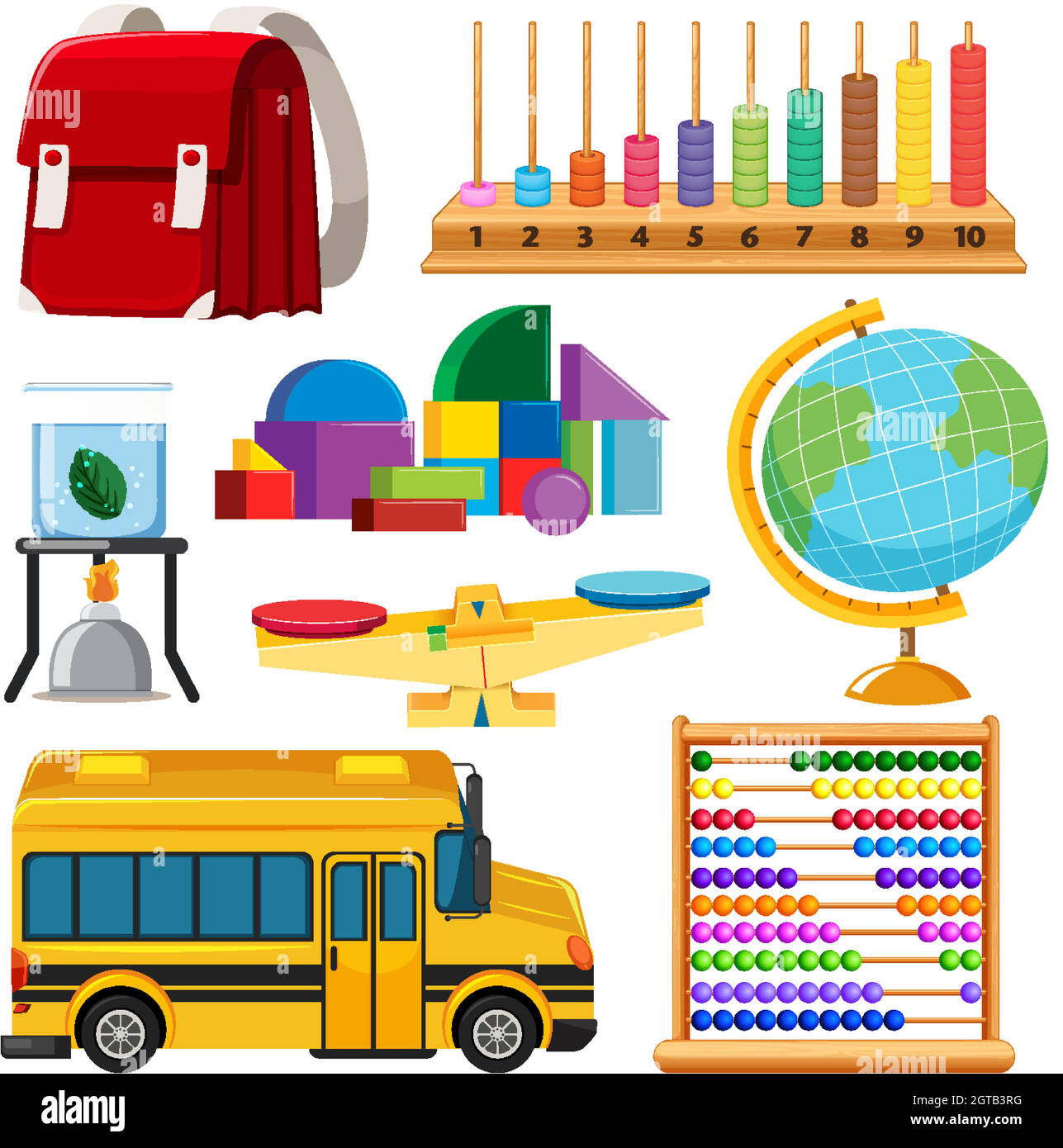 Set stationary object Cut Out Stock Images Pictures Alamy