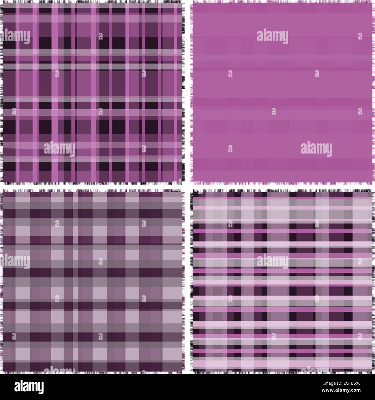 Four design of textile pattern Stock Vector