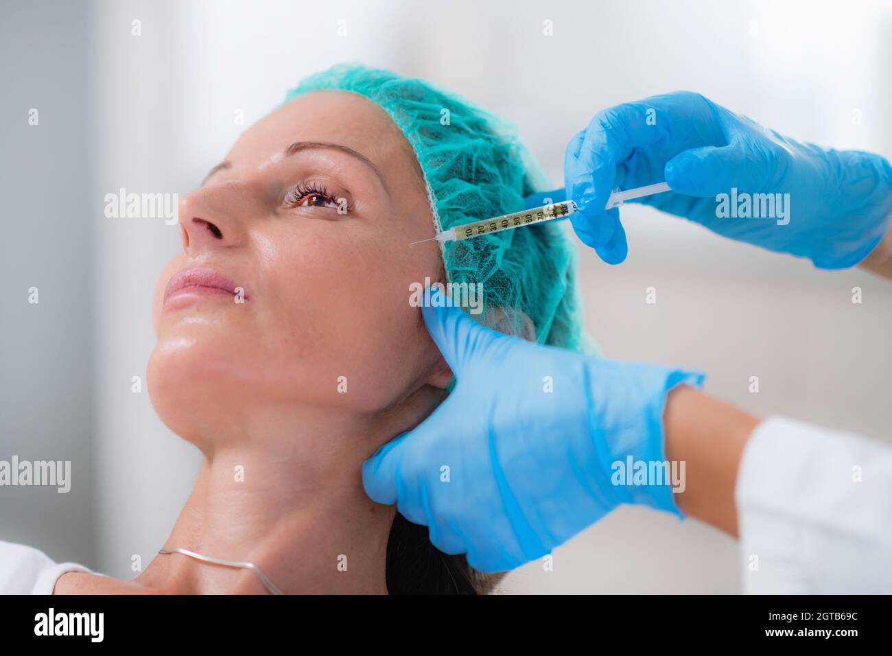 Prp Face Injecting Treatment Stock Photo