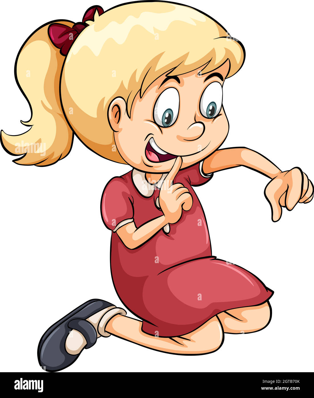 A cute young girl Stock Vector Image & Art - Alamy