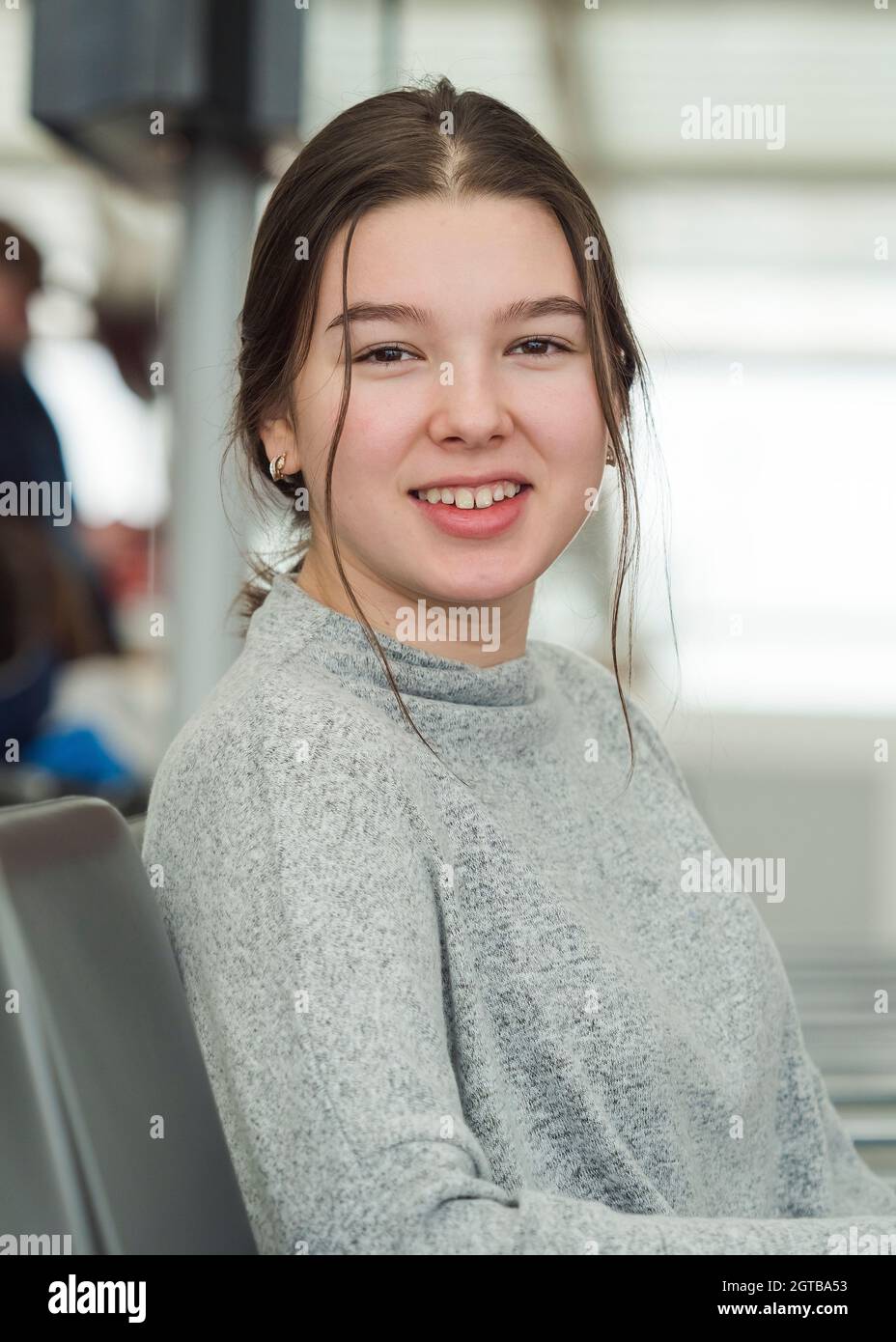 Smiling Teenage Girl Stock Photo