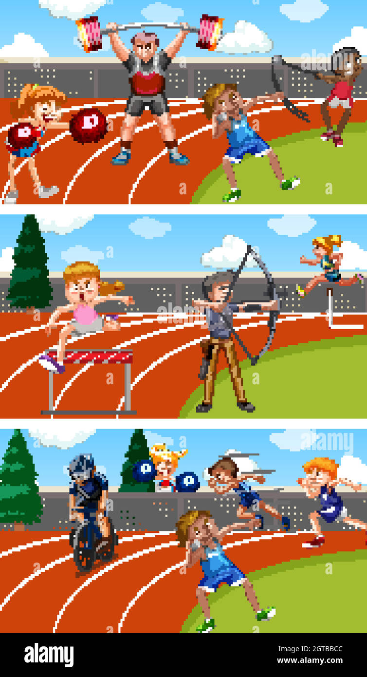 Hammer throw track and field Stock Vector Images Alamy