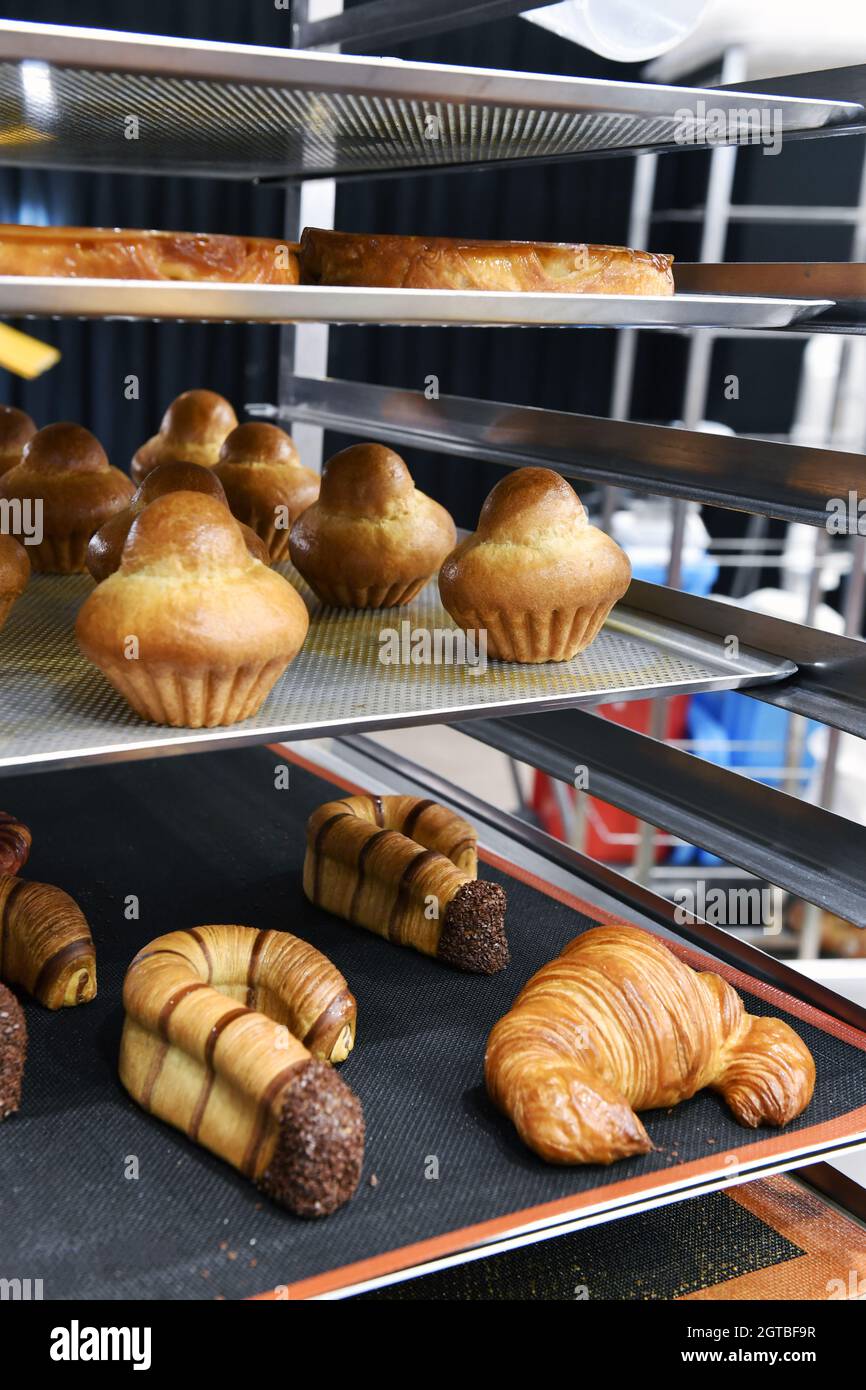 French bakery products - Lyon - France Stock Photo