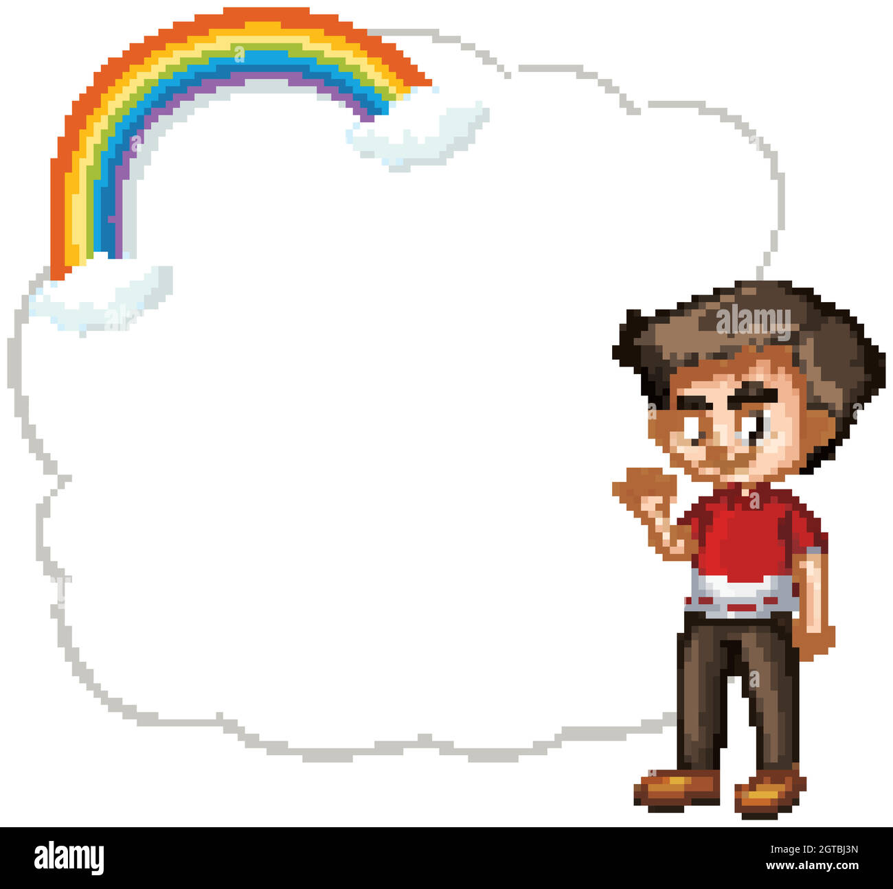 Happy boy and cloud template Stock Vector Image & Art - Alamy