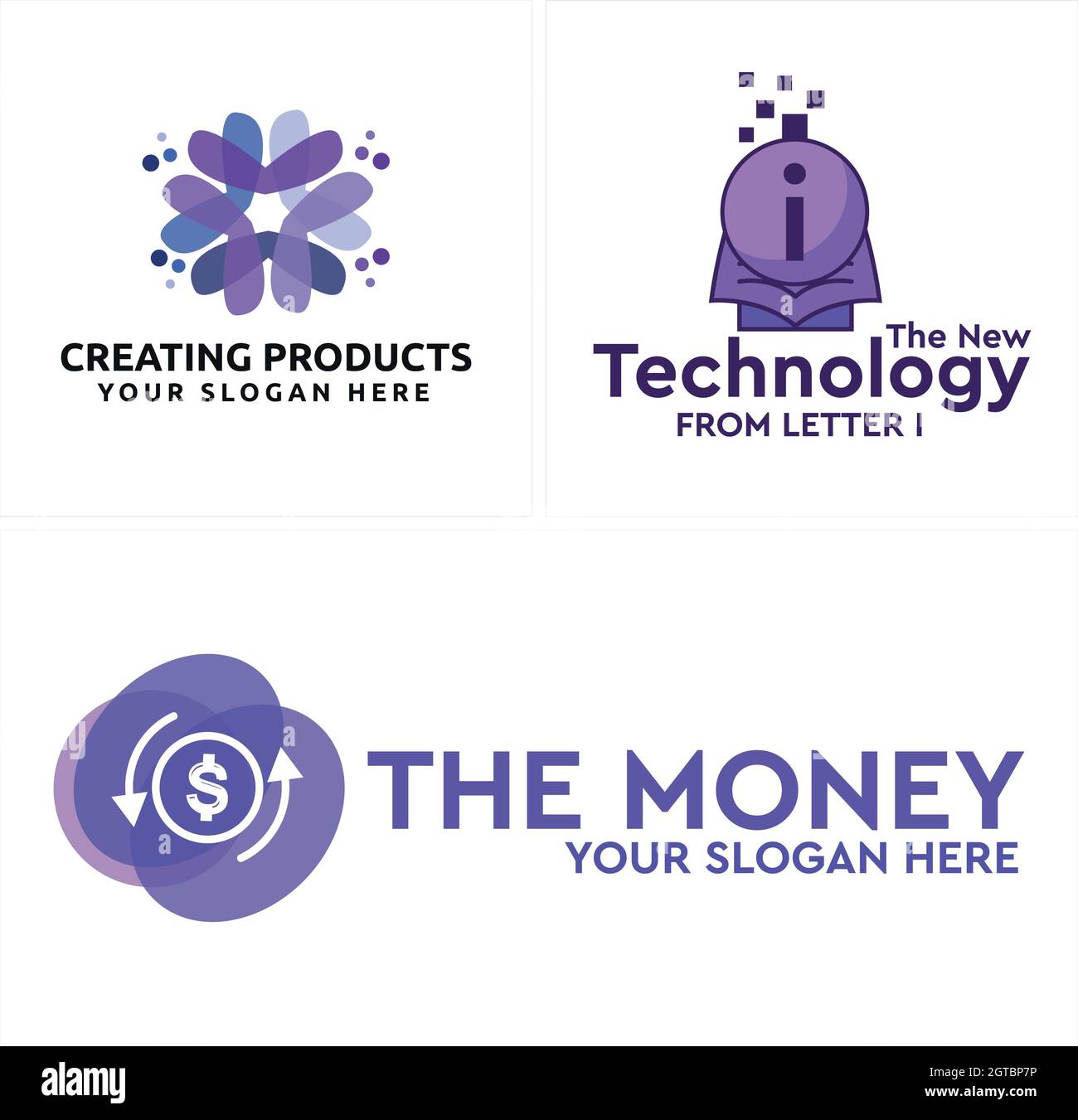 Art design branding package initial arrow dollar book modern logo Stock Vector
