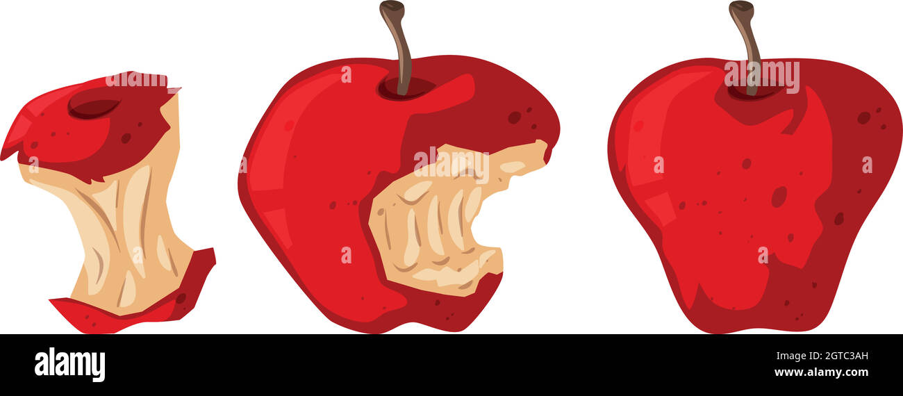 Fresh apple and rotten apple Stock Vector Image & Art - Alamy