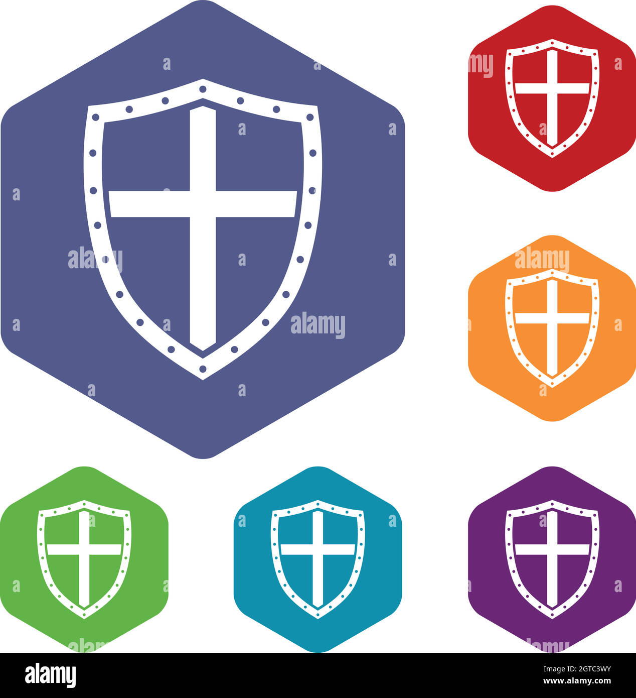 Rounded Hexagon Iron Badge Shield Vector, Iron, Badge, Shield PNG and  Vector with Transparent Background for Free Download