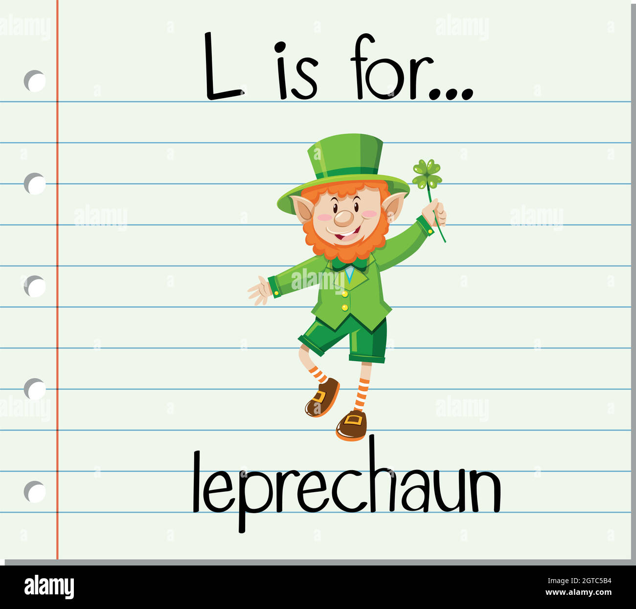 Alphabet  L is for leprechaun Stock Vector
