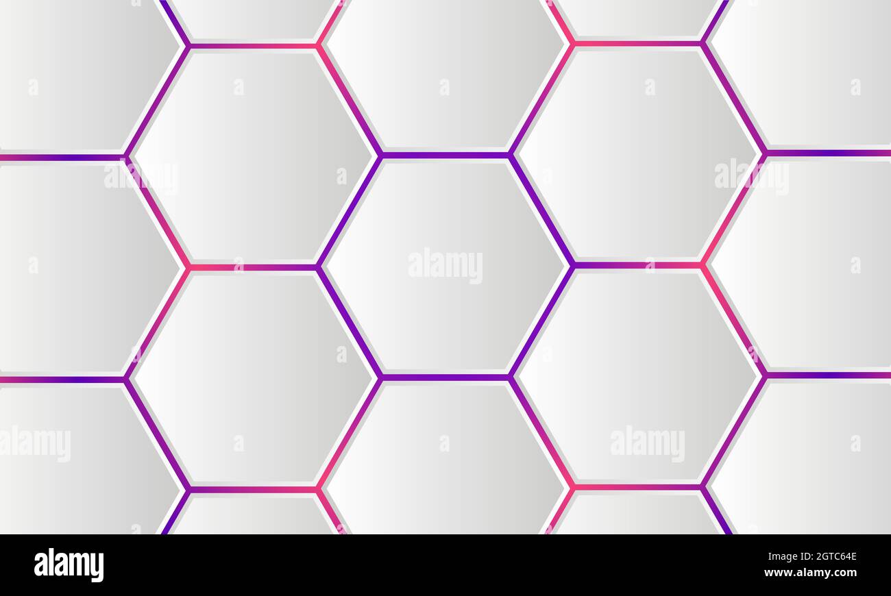 White 3d hexagonal technology vector abstract background. Colored