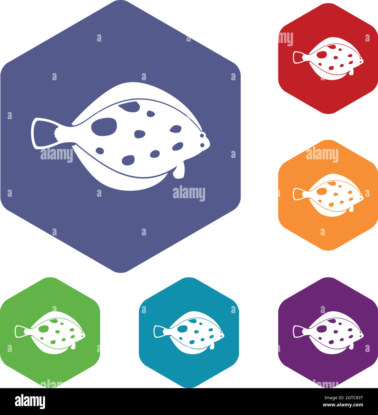 Fish icons set Stock Vector Image & Art - Alamy