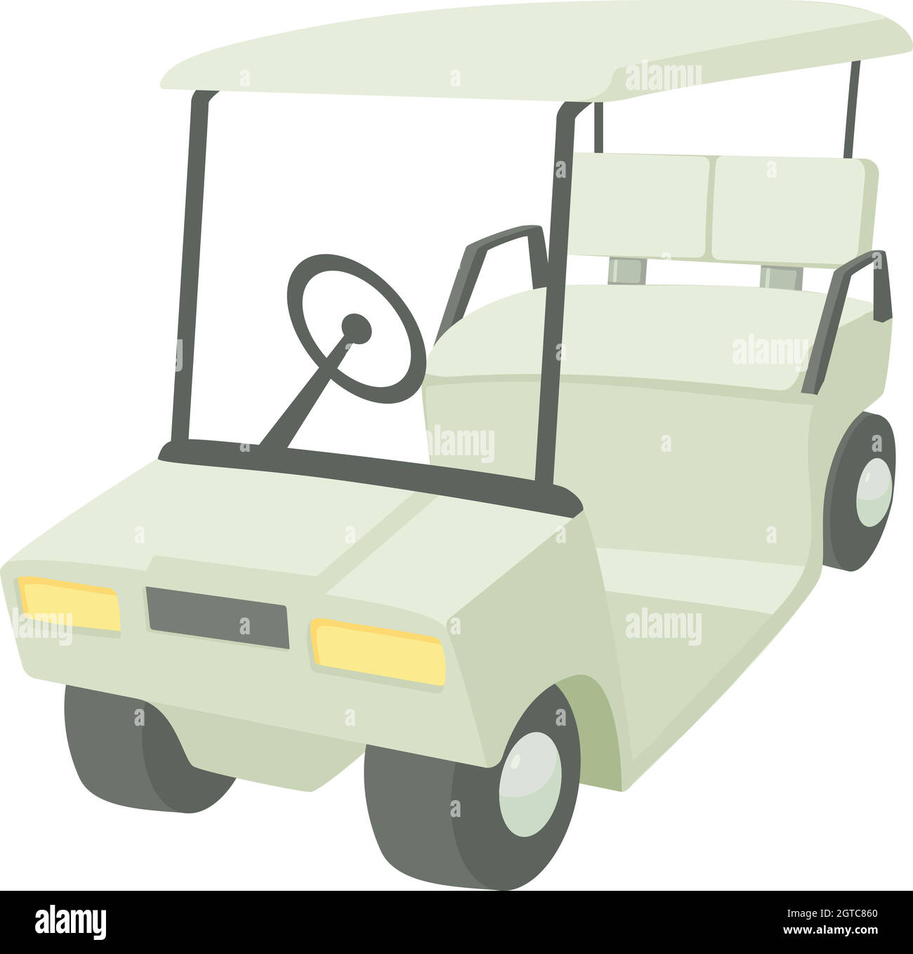 Golf car icon, cartoon style Stock Vector