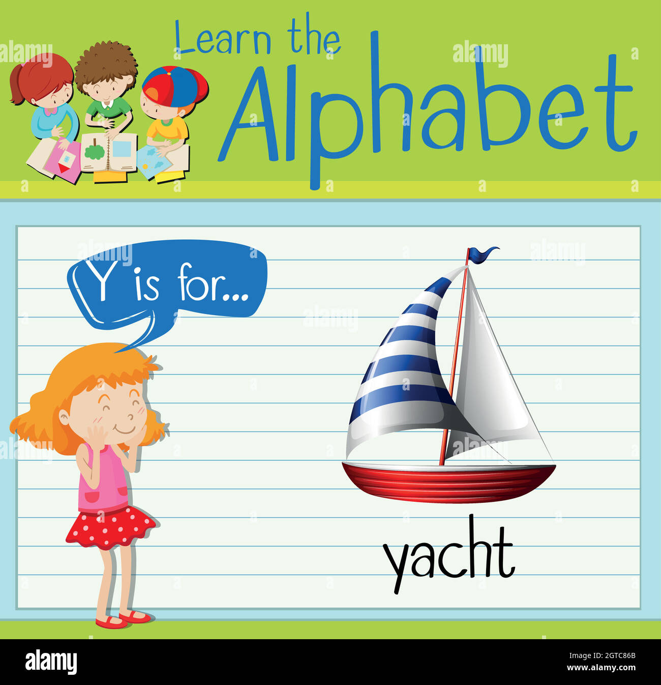 Illustration alphabet words yacht hi-res stock photography and ...
