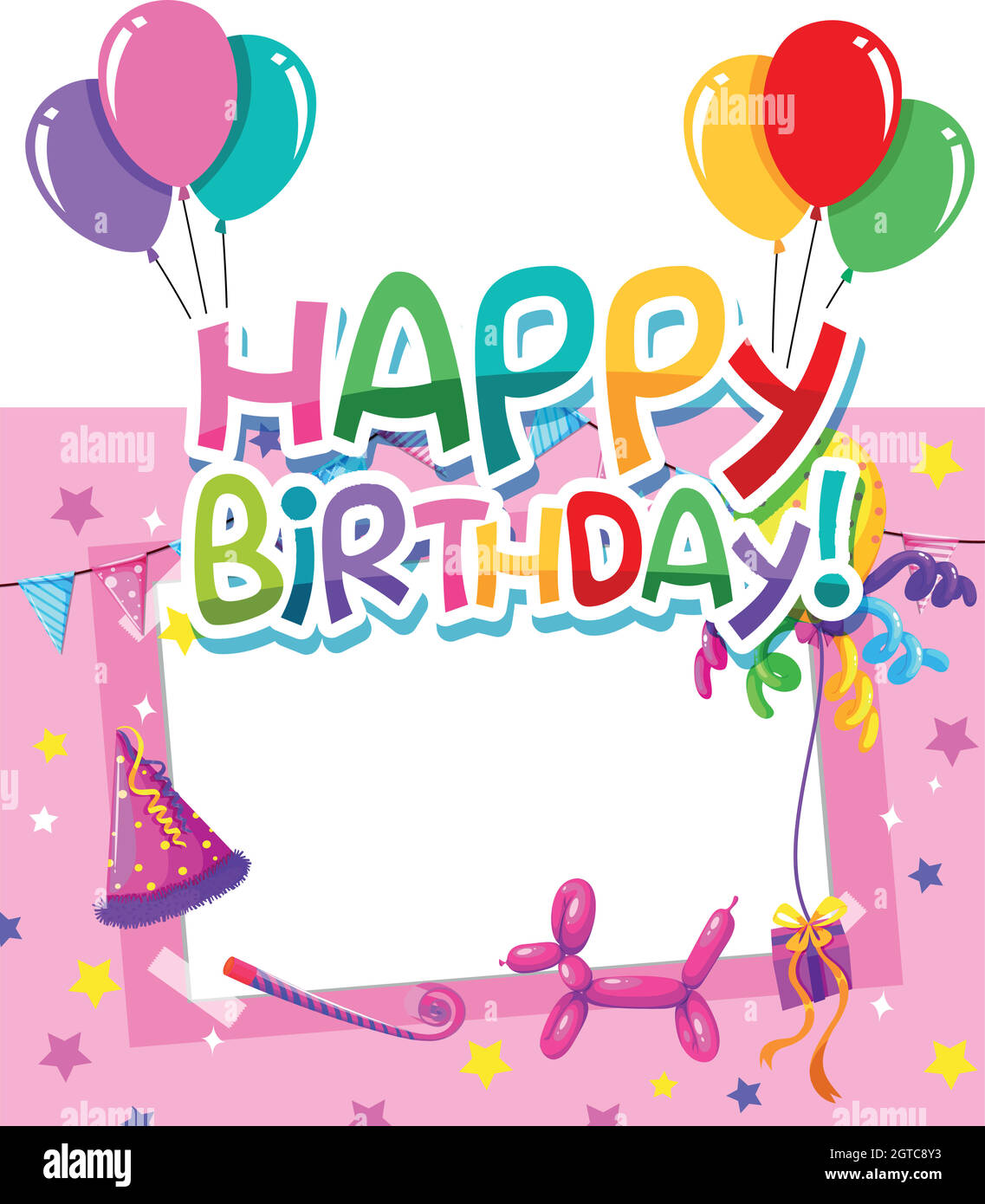 A birthday card template Stock Vector Image Art Alamy A birthday card template Stock Vector Image Art Alamy