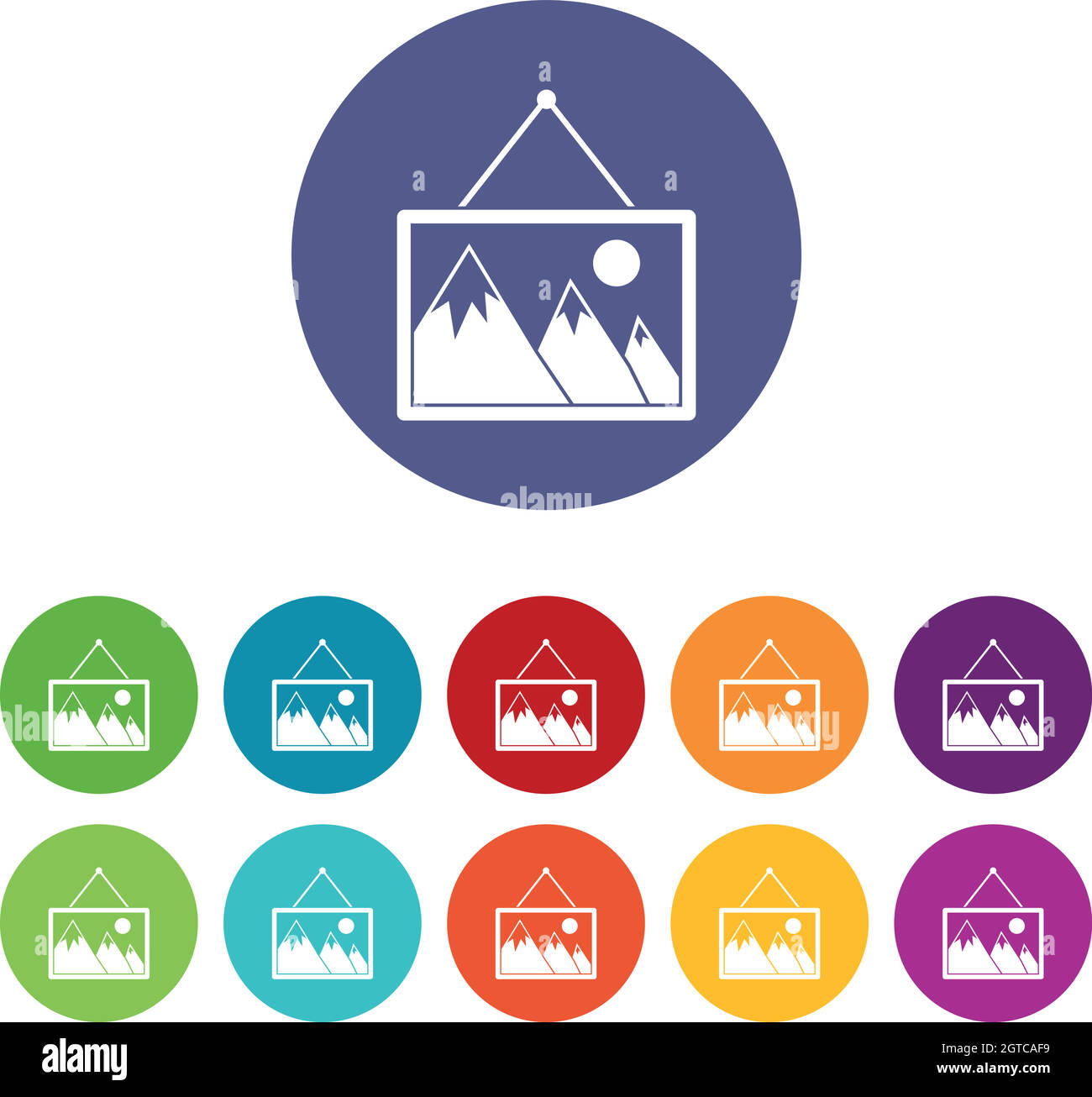 Painting with nature set icons Stock Vector Image & Art - Alamy