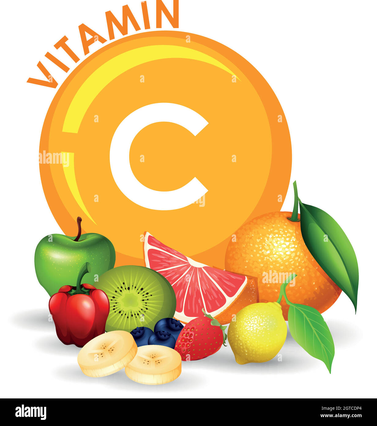 A Set of High Vitamin C Fruit Stock Vector Image & Art Alamy
