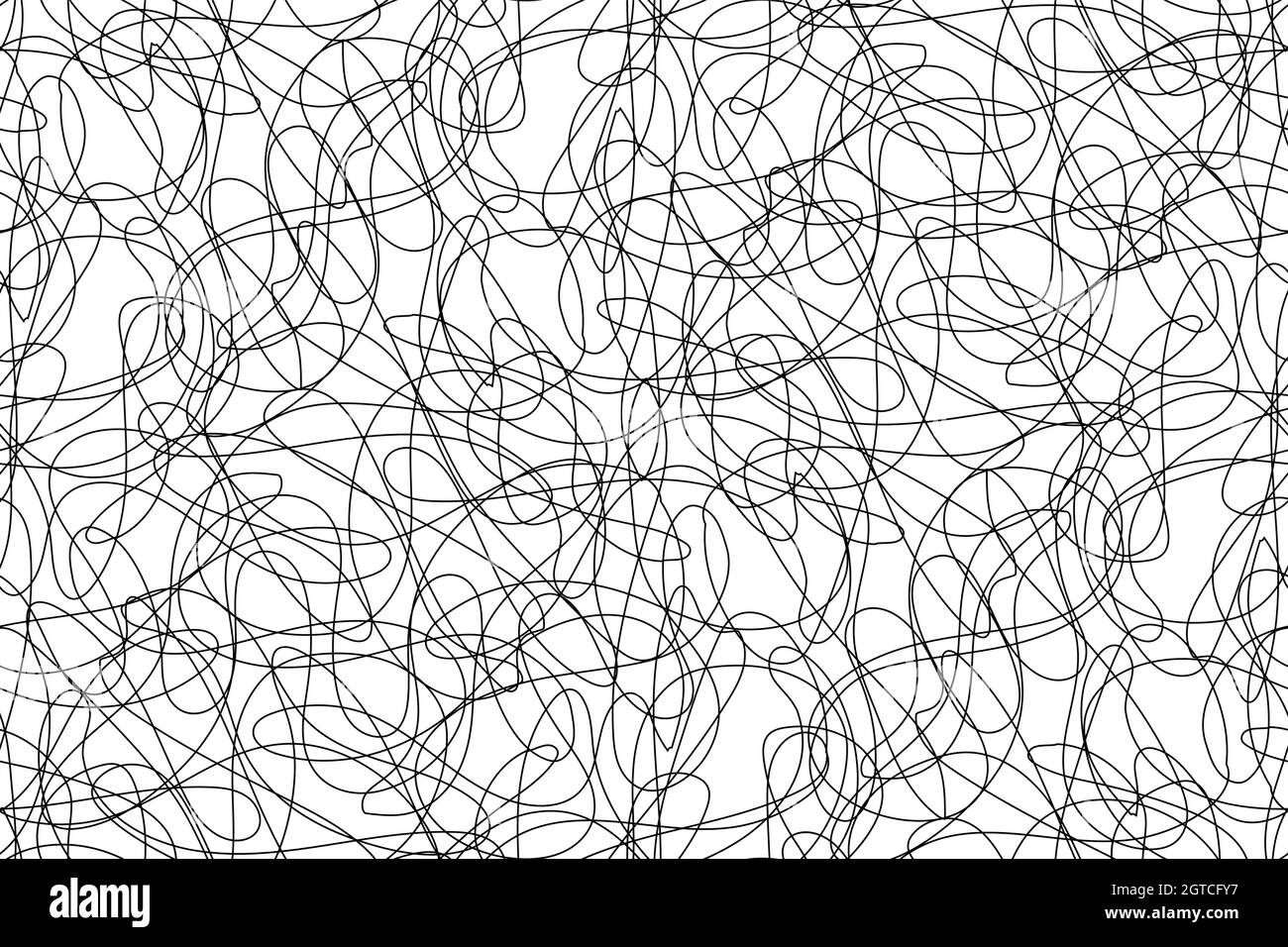 Abstract seamless background pattern hand drawn. Line art vector ...