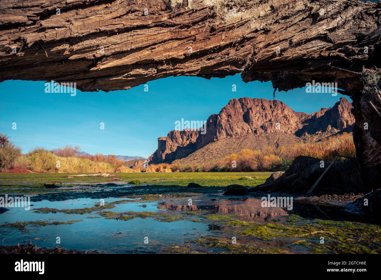 Scenic View Of Rock Formations In Water Stock Photo