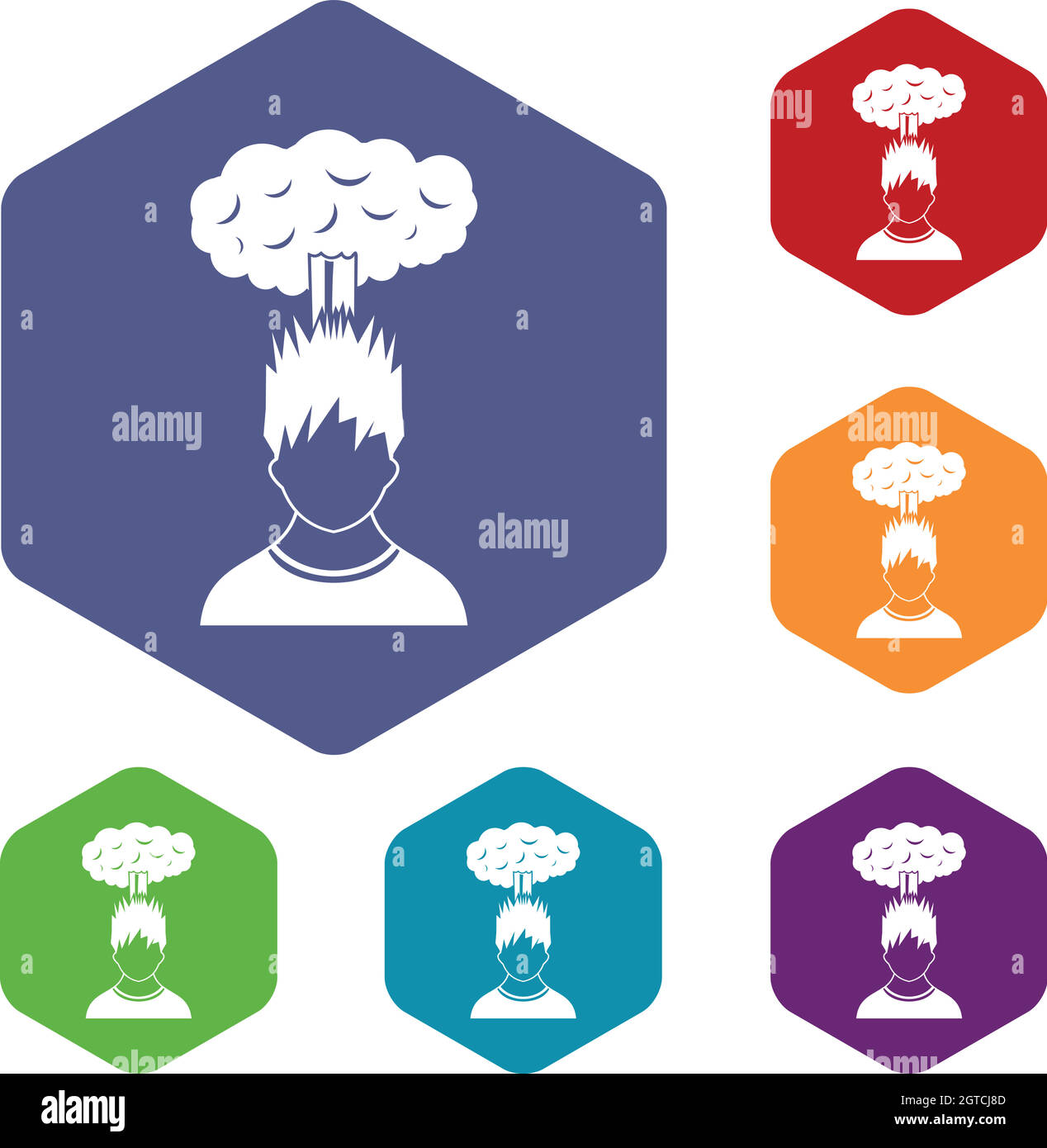 Head thinking man Stock Vector Images Alamy