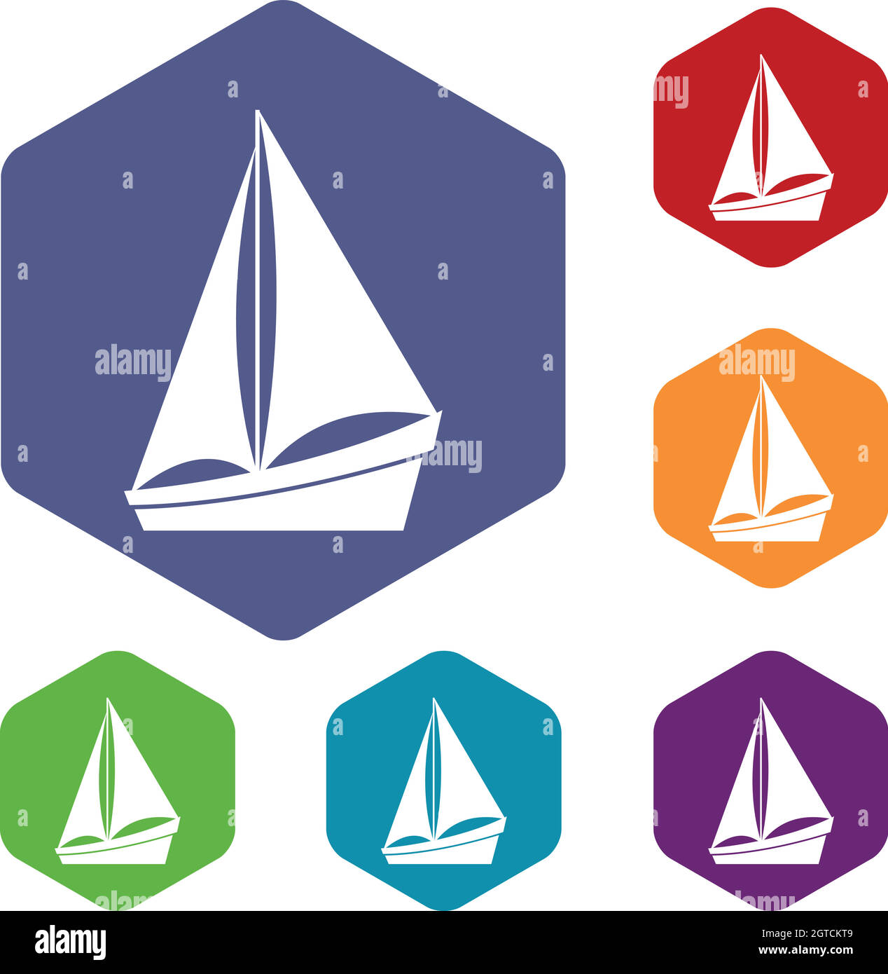 Small yacht icons set Stock Vector Image & Art - Alamy