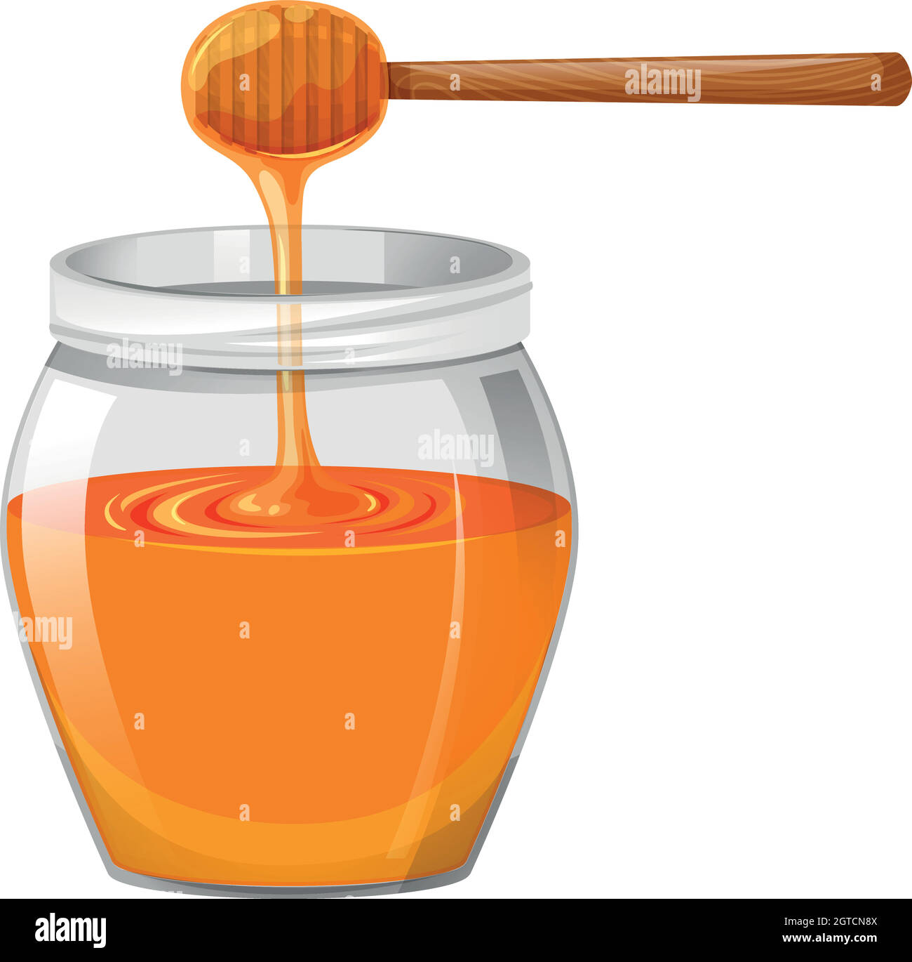 Honey in glass jar Stock Vector Image & Art - Alamy