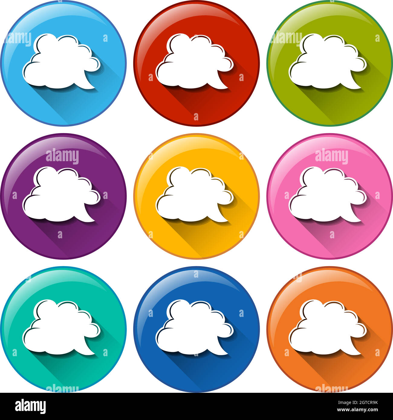 Buttons with cloud callout templates Stock Vector Image & Art - Alamy
