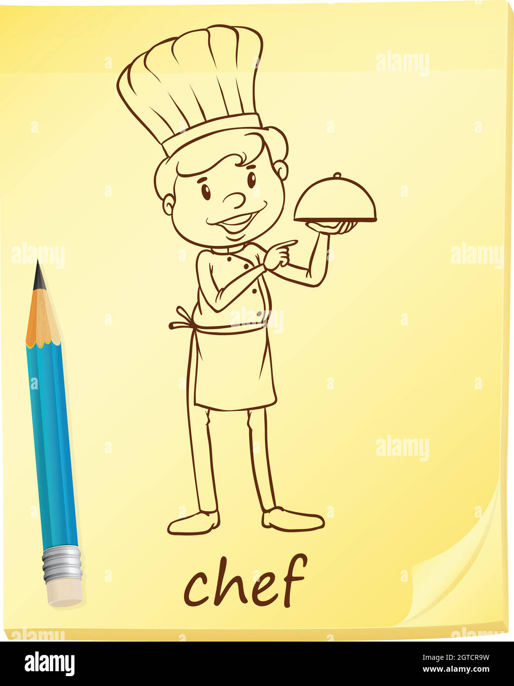 A simple sketch of a chef Stock Vector Image & Art - Alamy