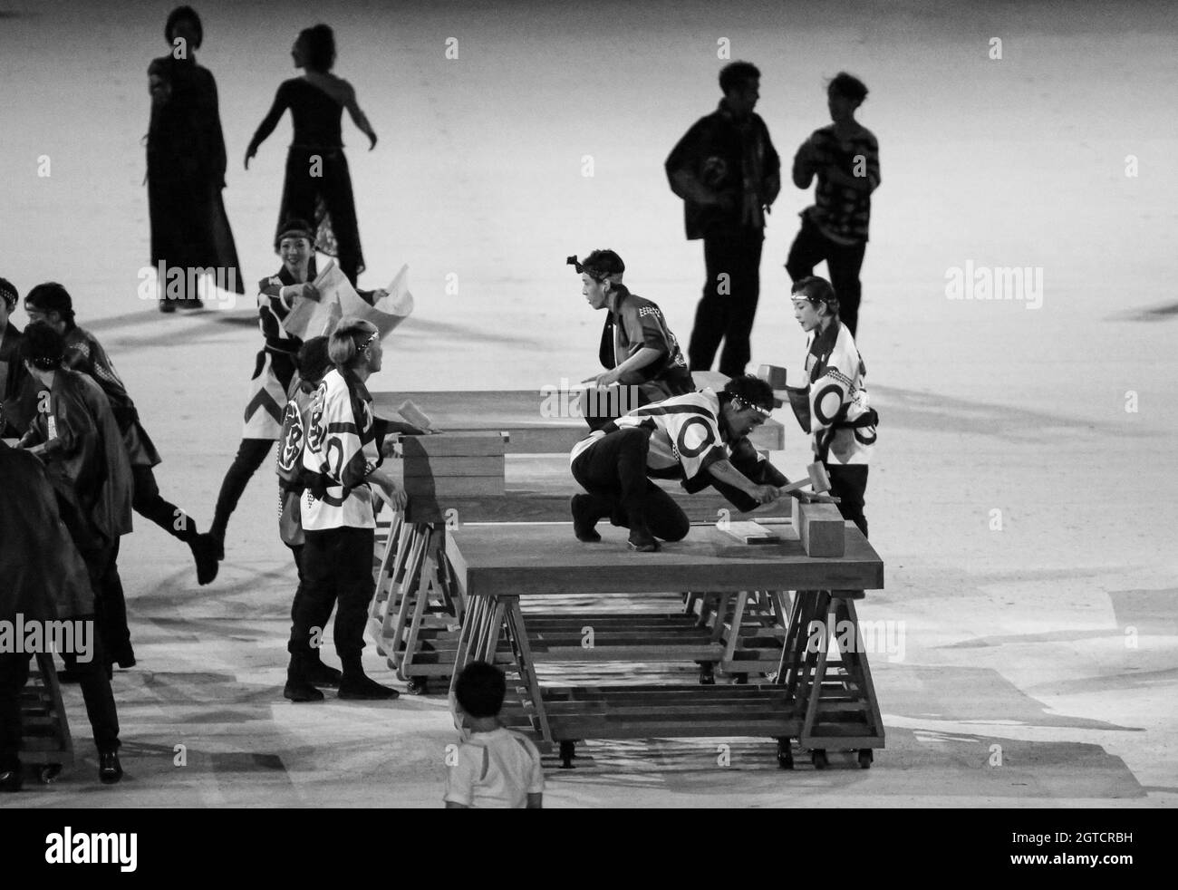 Tokyo olympics opening ceremony tap hires stock photography and images