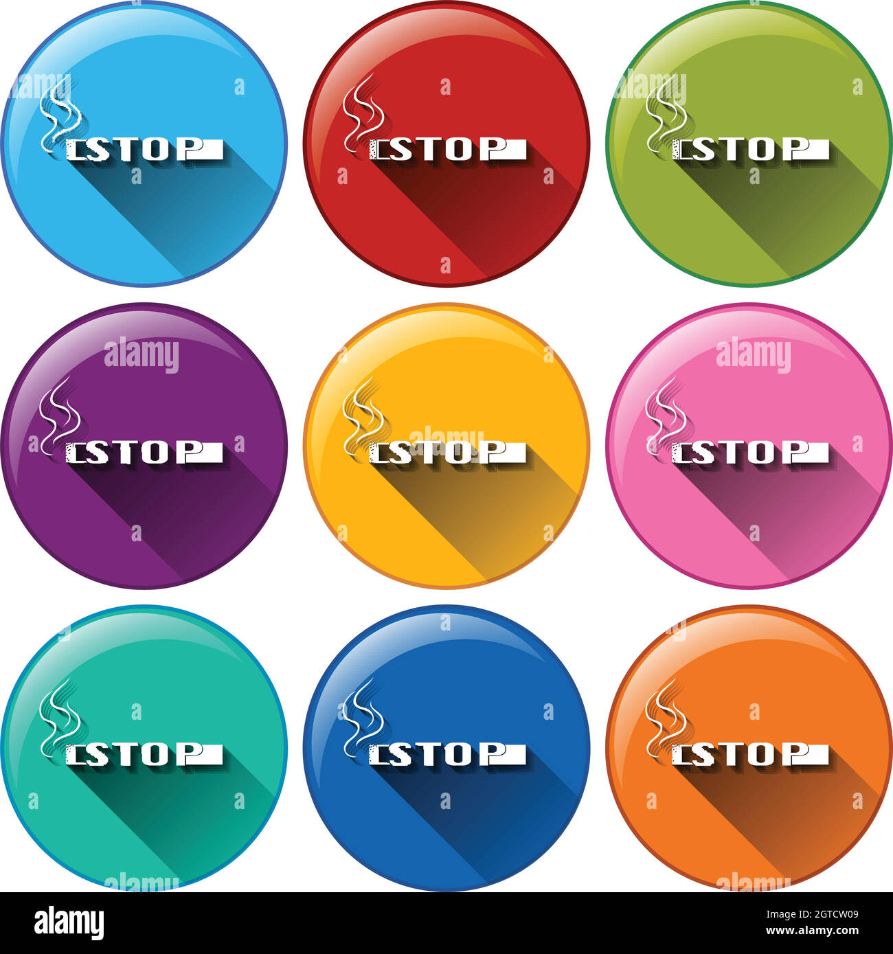 Smoking A Button How to stop a Stock Vector Images - Alamy