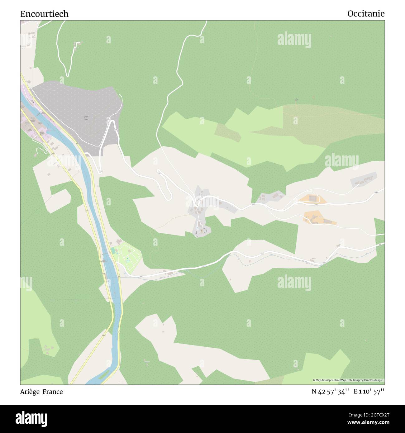 Encourtiech Ariege France Occitanie N 42 57 34 E 1 10 57 Map Timeless Map Published In 21 Travelers Explorers And Adventurers Like Florence Nightingale David Livingstone Ernest Shackleton Lewis And Clark