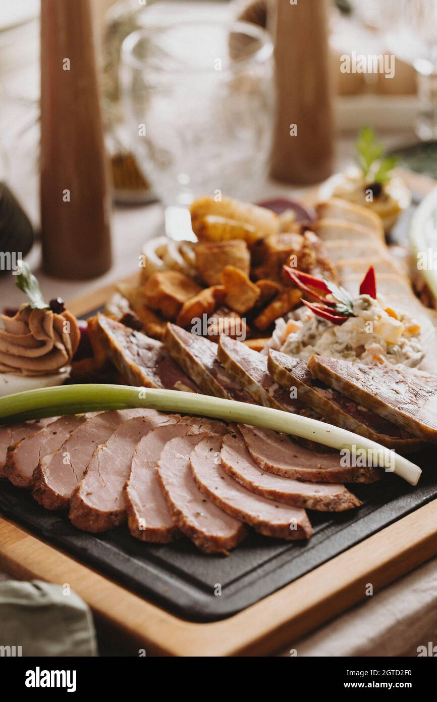 Pork Belly Pastrami Close Up Stock Photo Alamy