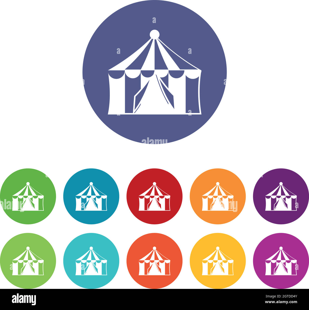 Circus tent set icons Stock Vector Image & Art - Alamy