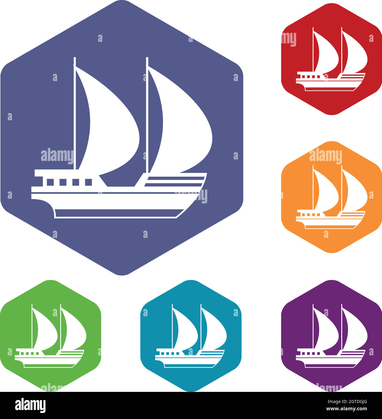 Big yacht icons set Stock Vector Image & Art - Alamy