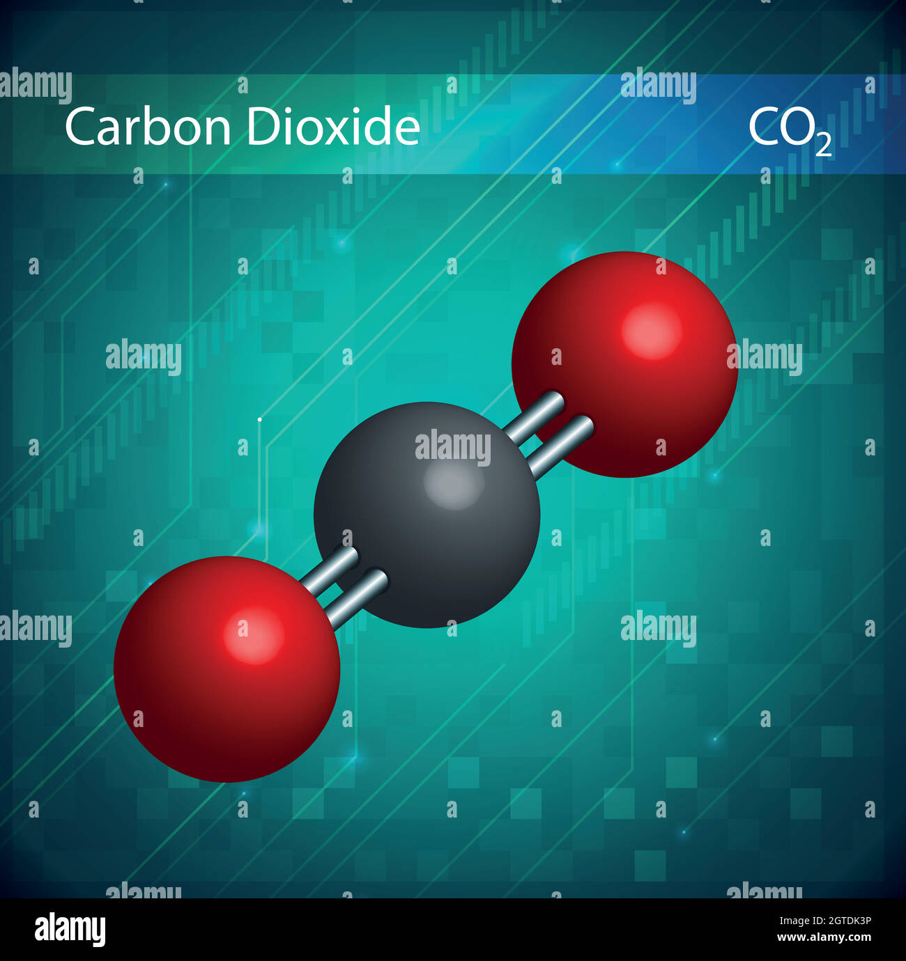CO2 molecules Stock Vector