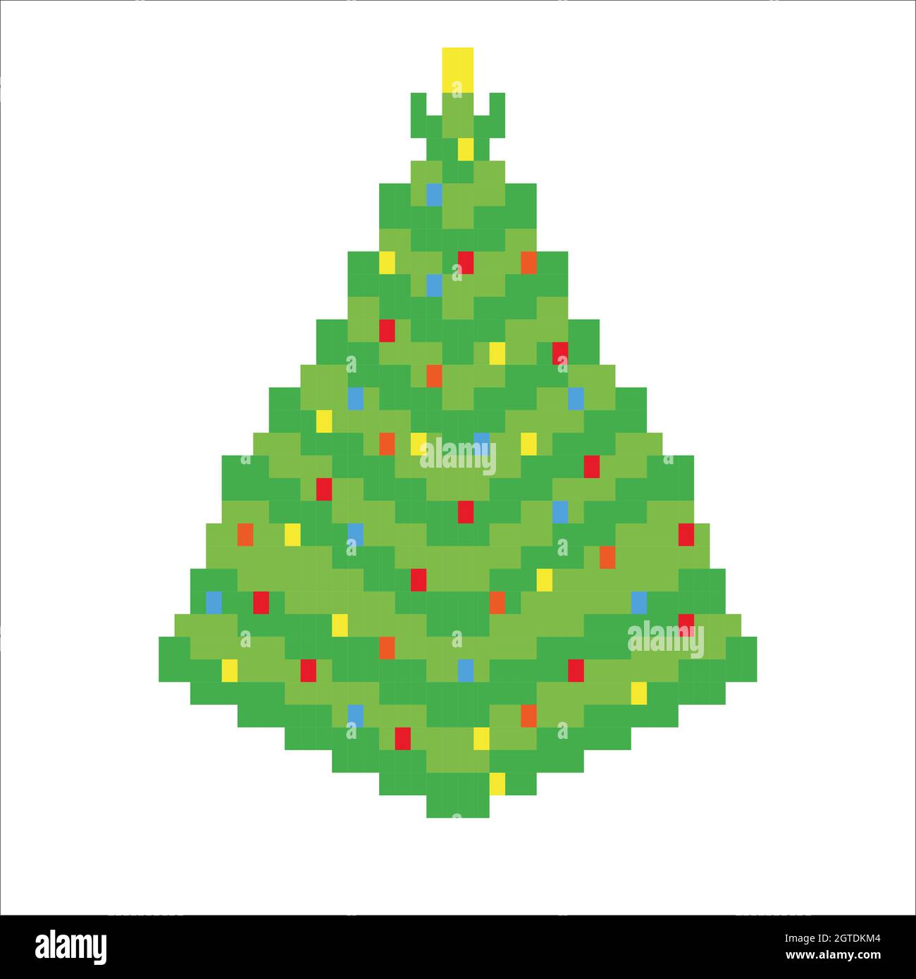 Tree Pixel art. vector illustration Stock Photo - Alamy