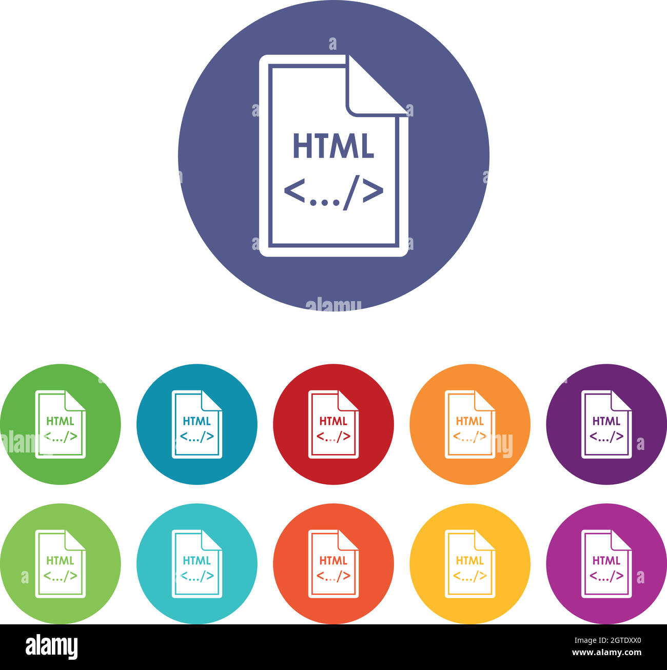 File HTML set icons Stock Vector