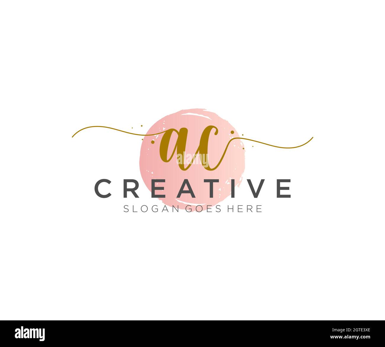 AC Feminine logo beauty monogram and elegant logo design, handwriting ...