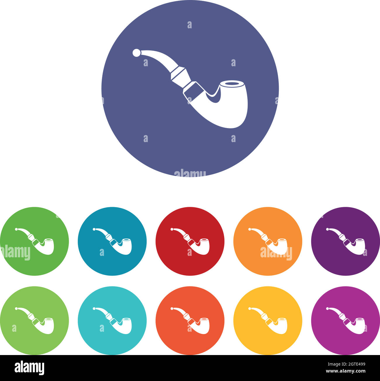 Wooden pipe set icons Stock Vector Image & Art - Alamy
