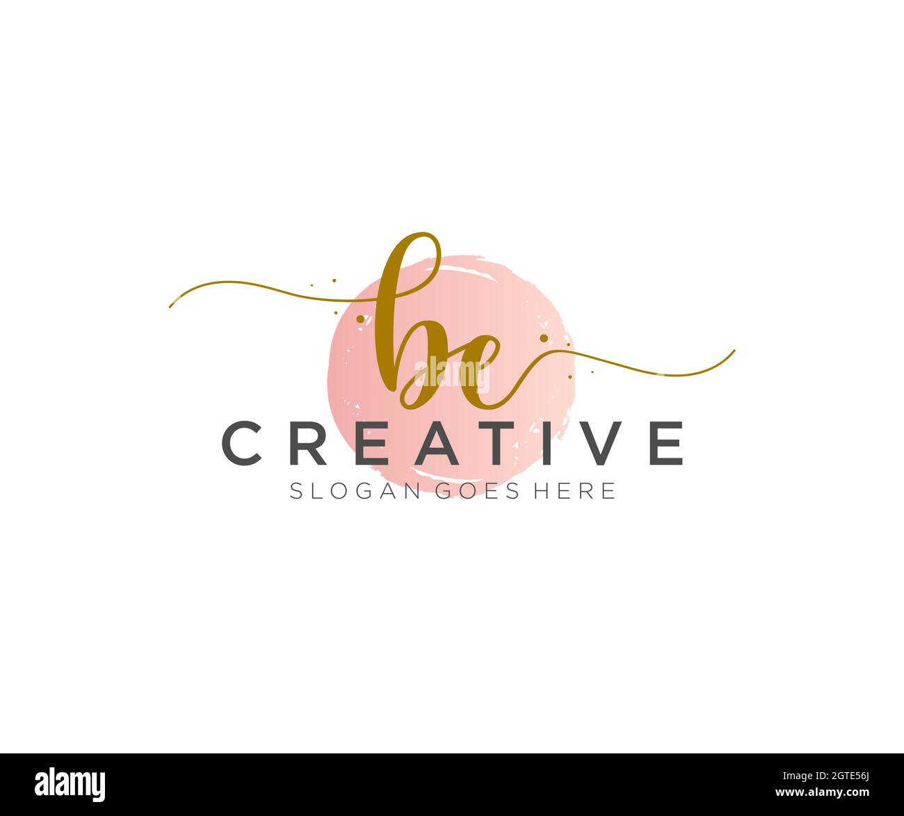 BE Feminine logo beauty monogram and elegant logo design, handwriting ...