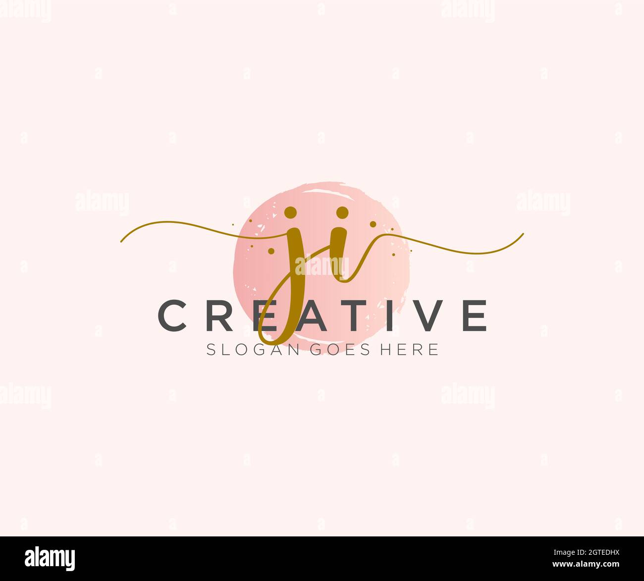 JI Feminine logo beauty monogram and elegant logo design, handwriting ...