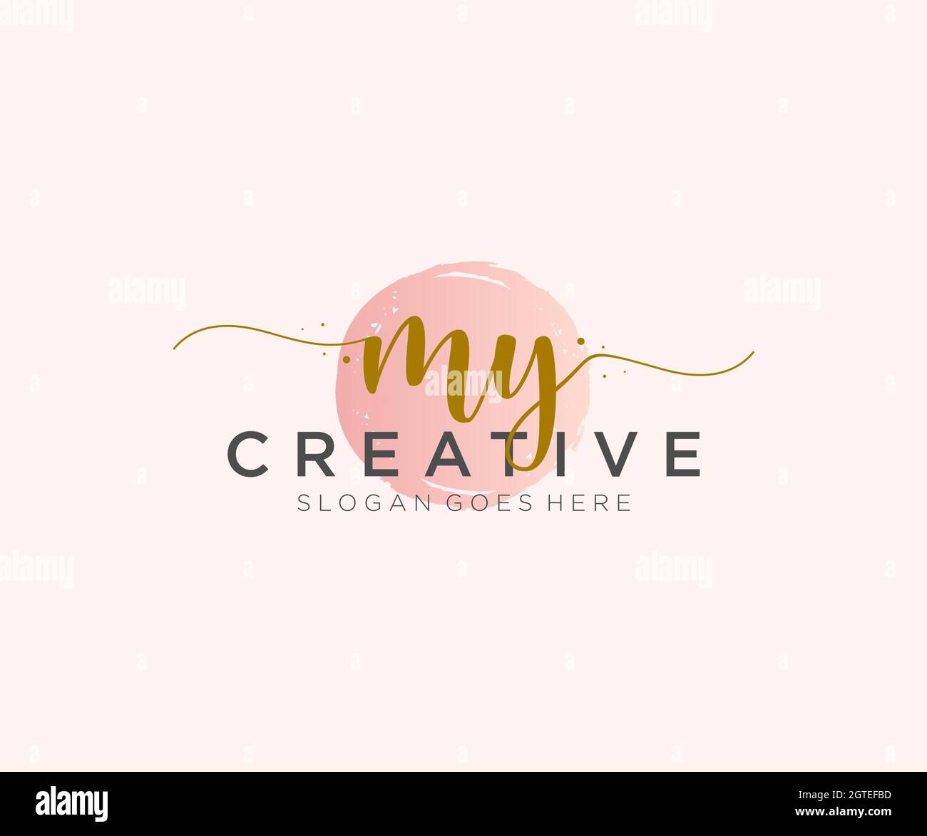MY Feminine logo beauty monogram and elegant logo design, handwriting ...