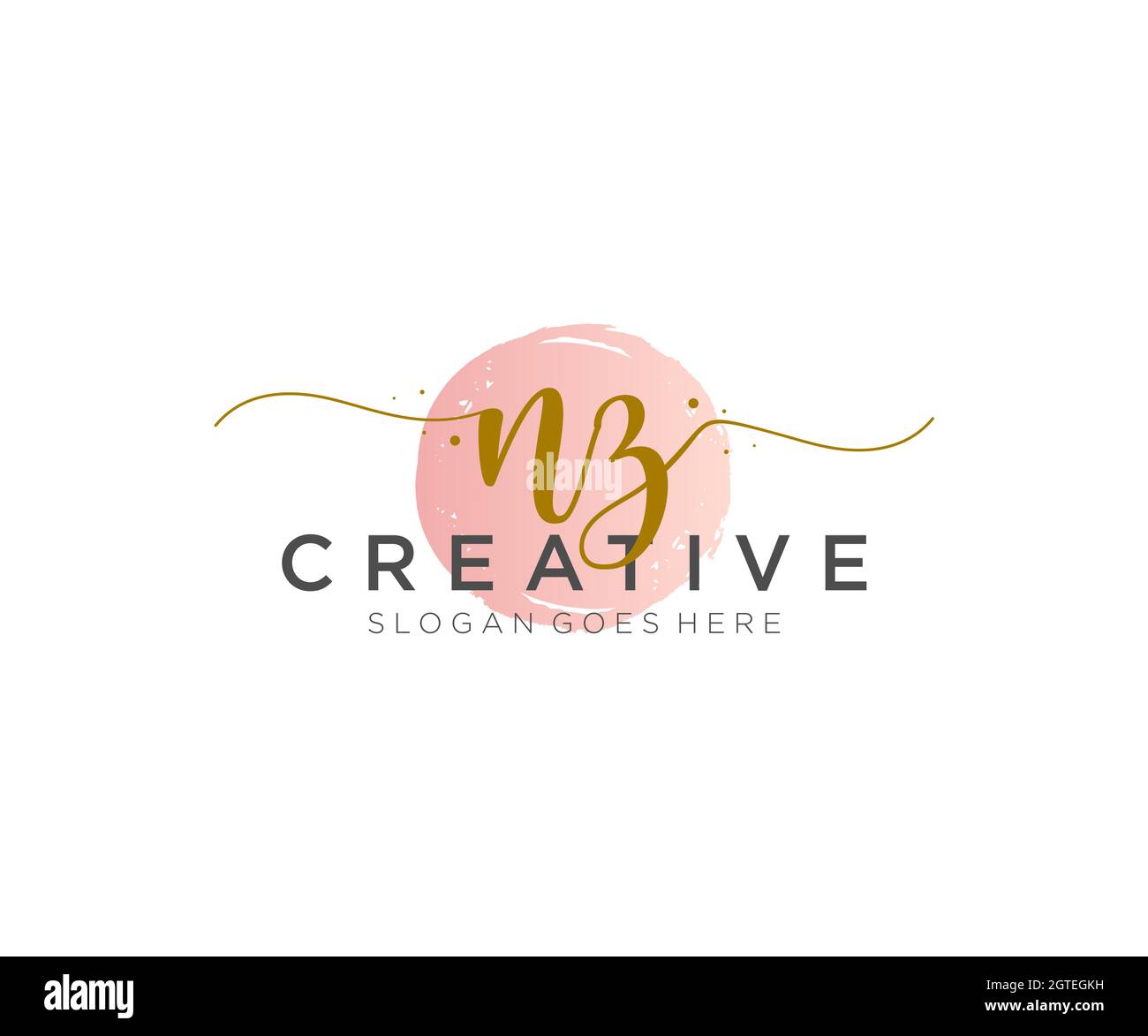 NZ Feminine logo beauty monogram and elegant logo design, handwriting ...