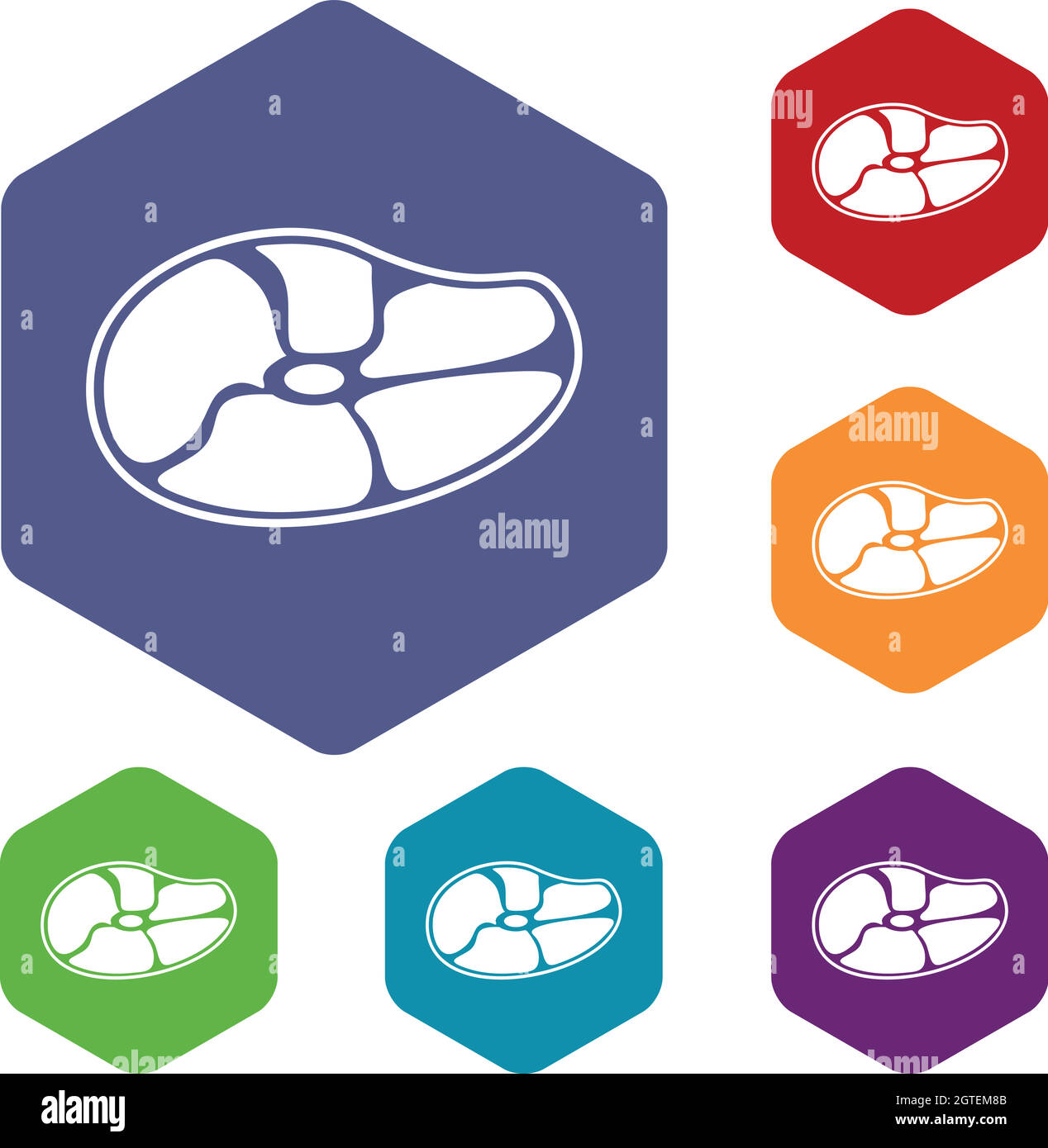Steak icons set Stock Vector Image & Art - Alamy