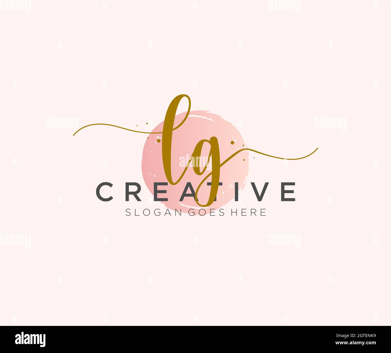 LG Feminine logo beauty monogram and elegant logo design, handwriting ...