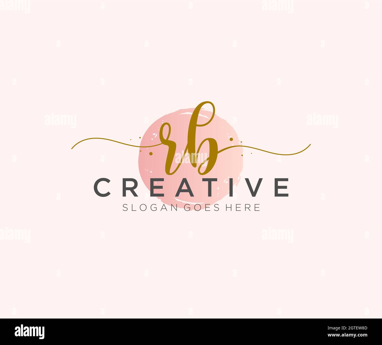RB Feminine logo beauty monogram and elegant logo design, handwriting ...