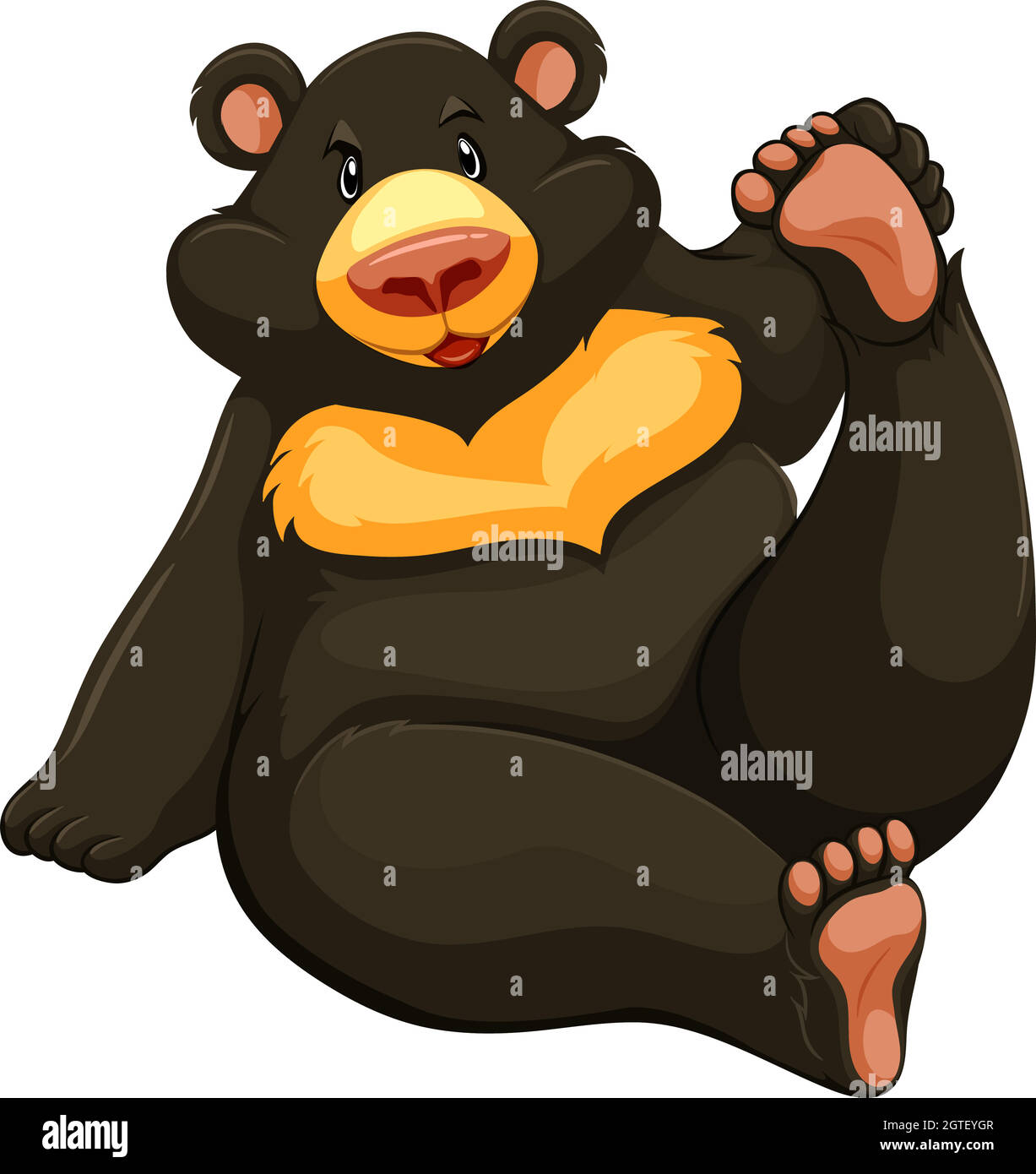 Fat bear Stock Vector
