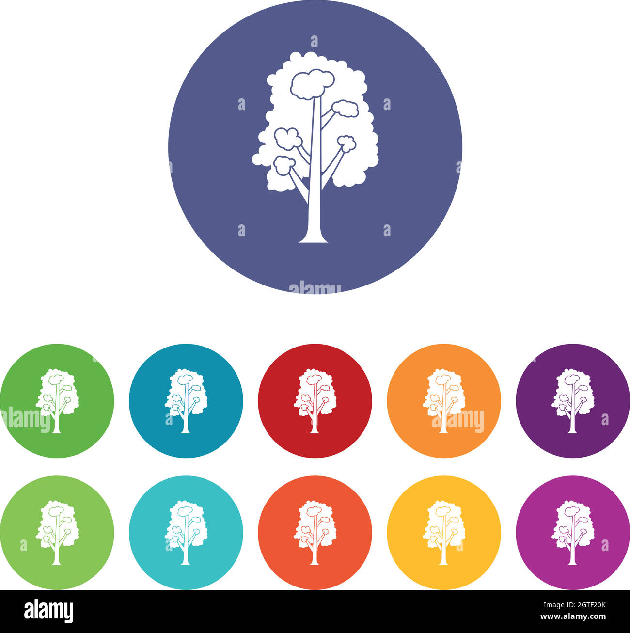 Tree set icons Stock Vector Image & Art - Alamy
